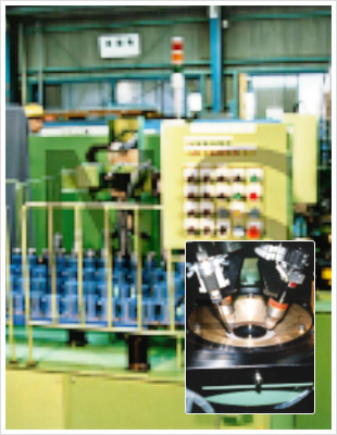 Welding system for press-fitting drive face