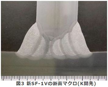 図3 新SF-1Vの断面マクロ(K開先)