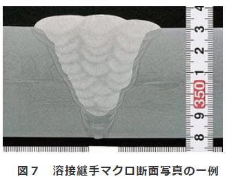 図7 溶接継手マクロ断面写真の一例
